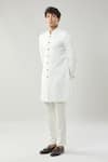 Buy_Arihant Rai Sinha_White Woven Jacquard Sherwani And Pollo Pant Set _Online_at_Aza_Fashions