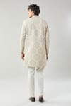 Shop_Arihant Rai Sinha_Beige Woven Jacquard Sherwani And White Pollo Pant _at_Aza_Fashions