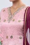 Shop_Samyukta Singhania_Pink Foil Digital Anarkali Kurta Set _Online_at_Aza_Fashions