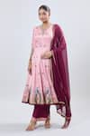 Buy_Samyukta Singhania_Pink Foil Digital Anarkali Kurta Set 