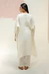 Shop_PRAHNAAYA_White Star Antifit Kurta And Pants Set _at_Aza_Fashions