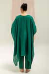 Shop_PRAHNAAYA_Green Moroccan Star Kaftan With Pants _at_Aza_Fashions