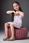 Shop_Samyukta Singhania_Pink Cotton Printed Dress _Online_at_Aza_Fashions