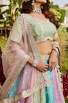 Samyukta Singhania_Multi Color Organza Sequins, Embroidery, Tassels Lehenga Set _at_Aza_Fashions