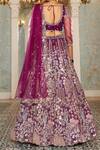 Shop_Samyukta Singhania_Multi Color Net Sequins, Embroidery Lehenga Set_at_Aza_Fashions