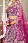 Shop_Samyukta Singhania_Multi Color Net Sequins, Embroidery Lehenga Set