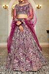 Samyukta Singhania_Multi Color Net Sequins, Embroidery Lehenga Set_Online
