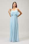 Samyukta Singhania_Blue Layered Ruffle Maxi Dress _Online_at_Aza_Fashions