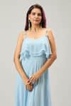 Buy_Samyukta Singhania_Blue Layered Ruffle Maxi Dress 