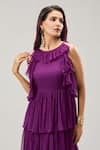 Shop_Samyukta Singhania_Purple Layered Ruffle Maxi Dress 