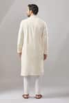 Shop_Arihant Rai Sinha_Cream Embroidery Plain Banarasi Kurta Set _at_Aza_Fashions