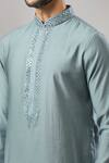 Arihant Rai Sinha Gray Embroidery Plain Kurta Set With Pant Online at Aza Fashions Arihant Rai Sinha_Gray Embroidery Plain Kurta Set With Pant _Online_at_Aza_Fashions