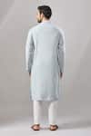 Shop_Arihant Rai Sinha_Sky Blue Embroidery Self Design Kurta _at_Aza_Fashions