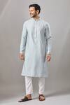 Buy_Arihant Rai Sinha_Sky Blue Embroidery Self Design Kurta 