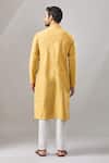 Shop_Arihant Rai Sinha_Yellow Banarasi Art Silk Kurta _at_Aza_Fashions
