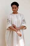 Shop_Eeda_Ivory Kurta Set With Green Straight Pant _Online_at_Aza_Fashions
