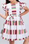 Buy_Petite Pomme_Multi Color Cotton Striped Sleeveless Dress