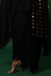 Buy_DAY AND MOOD_Black Dhoti Skirt And Cape Set _Online_at_Aza_Fashions