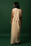 DAY AND MOOD_Beige Dola Silk Dhoti Set _Online_at_Aza_Fashions
