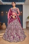 Buy_Samyukta Singhania_Multi Color Net Sequins, Embroidery Lehenga Set_at_Aza_Fashions