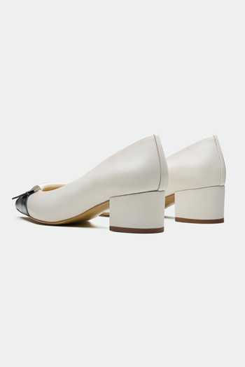 Buy_Oroh_White Bows And Black Designer Heels _Online_at_Aza_Fashions