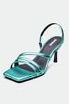 Oroh_Blue Metallic Strappy Heels _at_Aza_Fashions