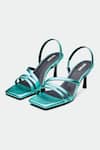 Buy_Oroh_Blue Metallic Strappy Heels _at_Aza_Fashions