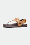 Oroh_Brown Genuine Leather Edinburgh Flats _Online_at_Aza_Fashions
