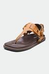 Oroh_Brown Genuine Leather Edinburgh Flats _at_Aza_Fashions