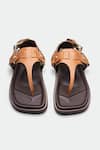 Shop_Oroh_Brown Genuine Leather Edinburgh Flats _at_Aza_Fashions
