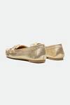 Oroh_Gold Genuine Leather Northampton Flats _Online_at_Aza_Fashions
