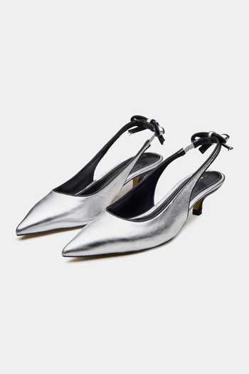 Buy_Oroh_Silver Bows Designer Slingback Heels _at_Aza_Fashions