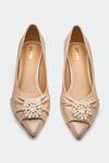 Oroh_Beige Pearls Embellished Heels _at_Aza_Fashions