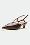 Buy_Oroh_Brown Croc Print Heels _Online_at_Aza_Fashions