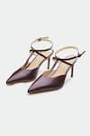 Buy_Oroh_Maroon Genuine Leather Heels _at_Aza_Fashions