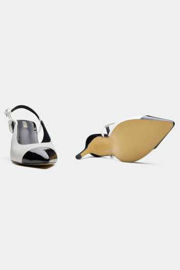 Shop_Oroh_White And Black Slingback Heels _at_Aza_Fashions