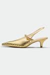 Oroh_Gold Designer Slingback Heels _Online_at_Aza_Fashions
