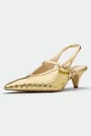 Shop_Oroh_Gold Designer Slingback Heels _Online_at_Aza_Fashions