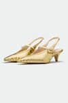 Buy_Oroh_Gold Designer Slingback Heels _at_Aza_Fashions
