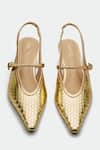Oroh_Gold Designer Slingback Heels _at_Aza_Fashions