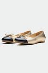 Buy_Oroh_Gold Designer Bow Flats _at_Aza_Fashions