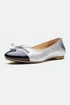 Shop_Oroh_Silver Designer Bow Flats _Online_at_Aza_Fashions