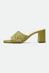 Oroh_Green Woven Heels _Online_at_Aza_Fashions