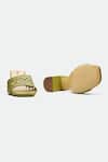 Shop_Oroh_Green Woven Heels _at_Aza_Fashions