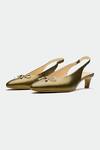 Buy_OROH_Green Bows Designer Slingback Heels _at_Aza_Fashions