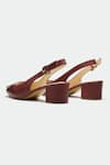 Buy_OROH_Maroon Leather Slingback Heels _Online_at_Aza_Fashions