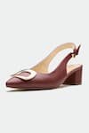 Shop_OROH_Maroon Leather Slingback Heels _Online_at_Aza_Fashions