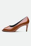 OROH_Brown Genuine Leather Heels _Online_at_Aza_Fashions
