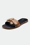 Shop_OROH_Brown Designer Manchester Flats _Online_at_Aza_Fashions