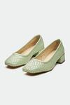 Buy_OROH_London Green Genuine Leather Heels _at_Aza_Fashions